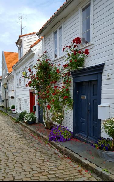 witte huisjes in Stavanger
